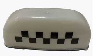 ТАКСИ шашка на 4 магнита БЕЛАЯ Узкая 12Вольт ТХ-200б