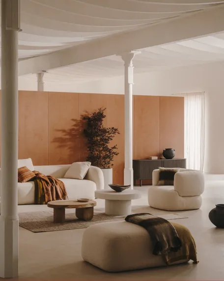 Кресло Martina, белое букле