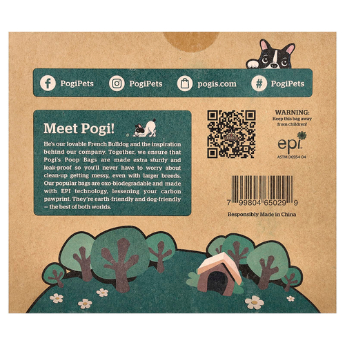 Pogi's Pet Supplies, Earth Friendly, пакеты для уборки, суперупаковка, свежая свежесть, 30 рулонов, 450 пакетиков