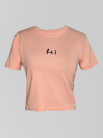 Топ LJHY с коротким рукавом с надписью Hi