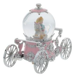 GAEM Фигурка декор "Девочка на лошадке" в стекл шаре (муз, подсвет, вьюга, 3xAAA н/п), D10, L22 W11 H19 с