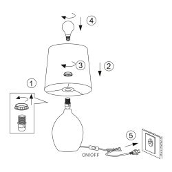 Настольная лампа Rivoli Chimera 7072-503 1 * Е14 40 Вт керамика светлое дерево