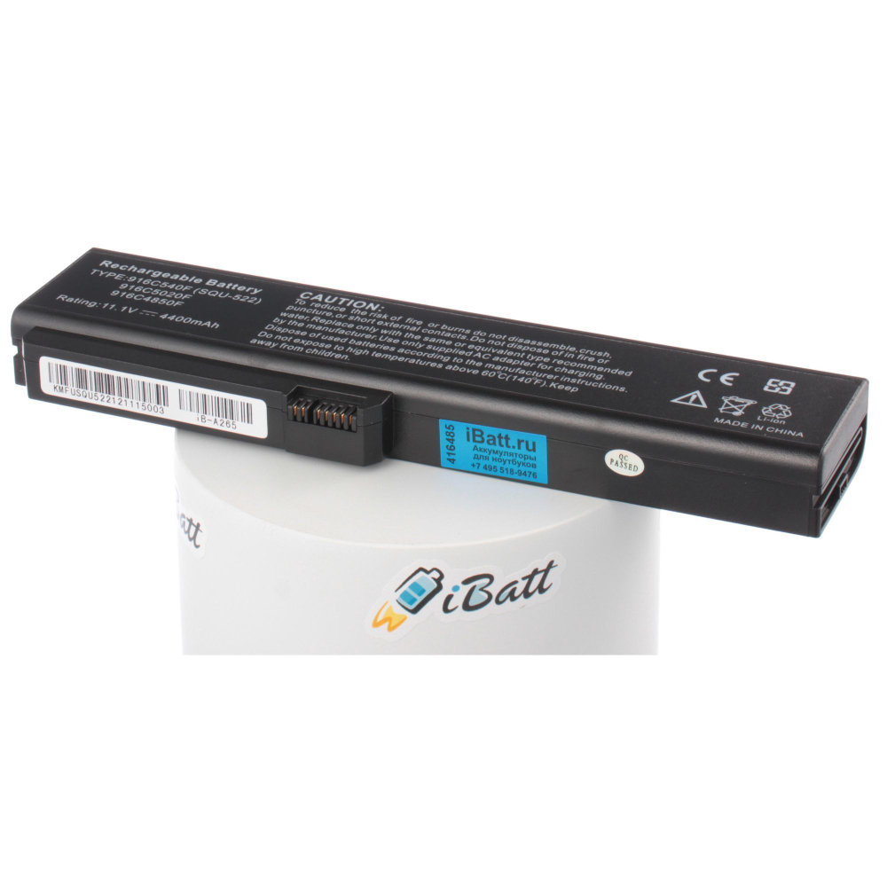 Аккумулятор iBatt 4400mAh, для SQU-522 3UR18650F-2-QC-12 916C4850F SQU-518