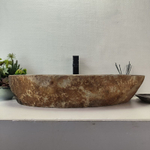 Раковина из речного камня RS-63631 (77*40*15) 0124