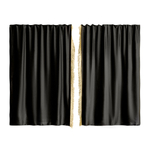 Шторы спального места в кабину Volvo, Scania, MAN, DAF, Merc, Камаз, Sitrak, Shacman, Foton, FAW. Высота 1,5м, ширина одной стороны - 1,15м. Блэкаут, велюр. Черный цвет с бежевой бахромой