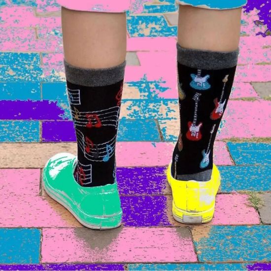 Носки "Цветные гитары и цветные мелодии" р-р 38-45