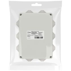 Распаячная коробка ЭРА KORv-190-140-120-10g ОП серая 190х140х120мм на винтах 10 гермовводов IP55