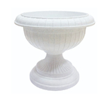 Вазон на ножке большой D 395 мм 9,5 л мраморный