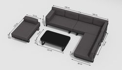Hacienda, набор антрацит/антрацит, алюминий