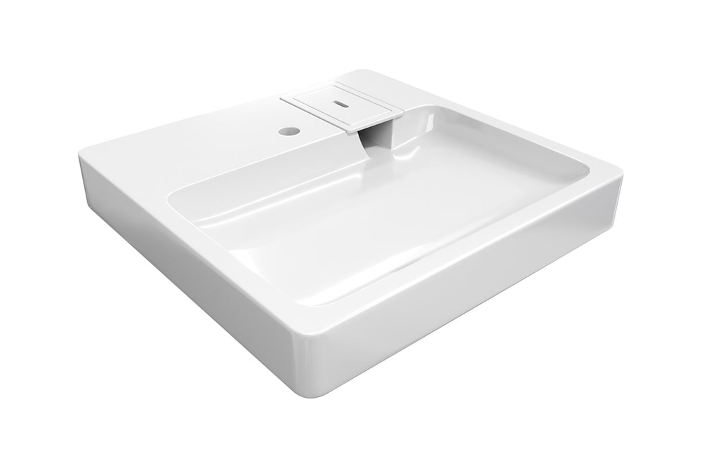 Раковина над стиральной машиной Teymi Vitra 60x60 литьевой мрамор T50416