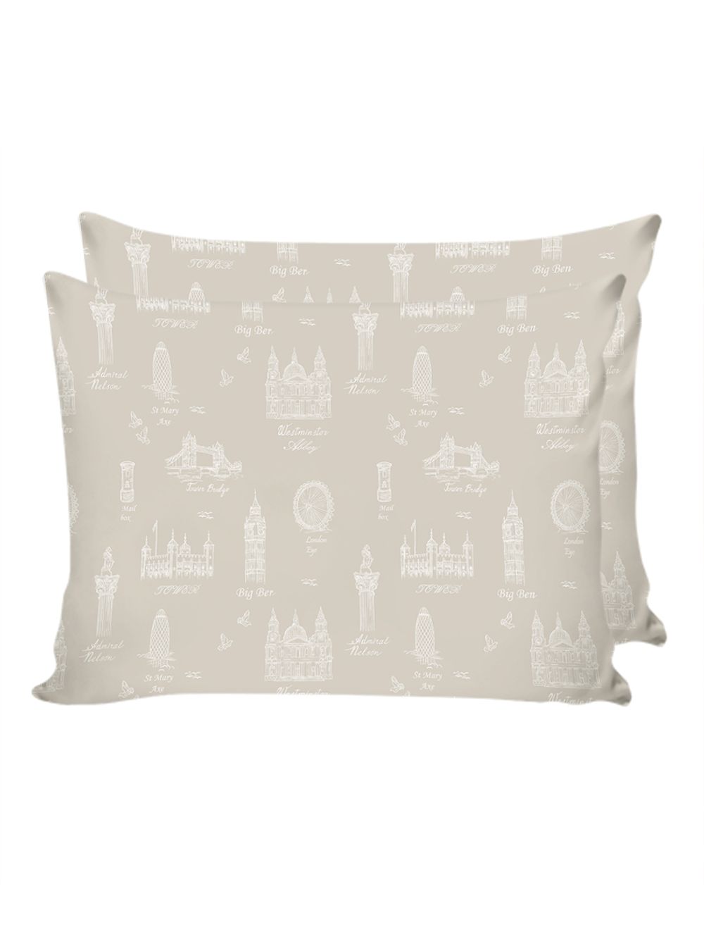 Семейное постельное белье Сказка "Туманный альбион"молния, 2 пододеяльника, Наволочка 50х70 см 2 шт Простынь на резинке 160х200 см, перкаль