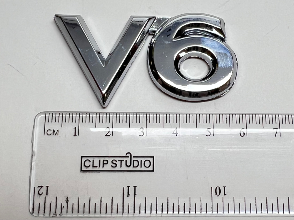 V6 / Логотип (шильдик, надпись, эмблема) "V6" для крышки багажника / решетки радиатора / капота (1 шт.)