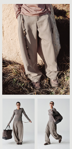 Брюки Nothomme Blue Spring Outdoor Straight-Leg Curved-Knife Pants MICROFT Eco-Friendly Soft Breathable Water-Repellent Dress Trousers