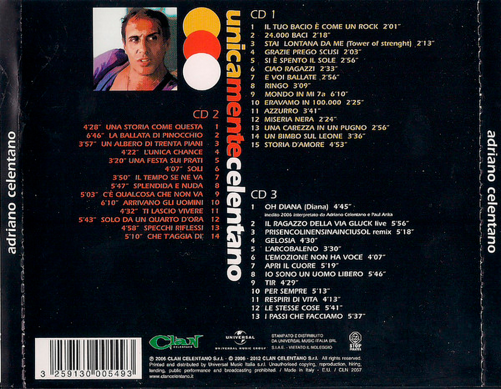 Adriano Celentano / Unicamente Celentano (3CD)