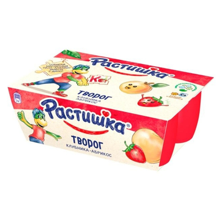 Творожок Растишка клубника абрикос 270 гр