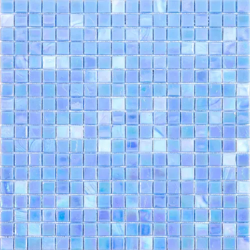 NB319 Мозаика одноцветная чип 15 стекло Alma Mono Color голубой квадрат глянцевый перламутр