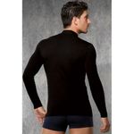 Мужской лонгслив с воротником стойкой черный Doreanse 2930