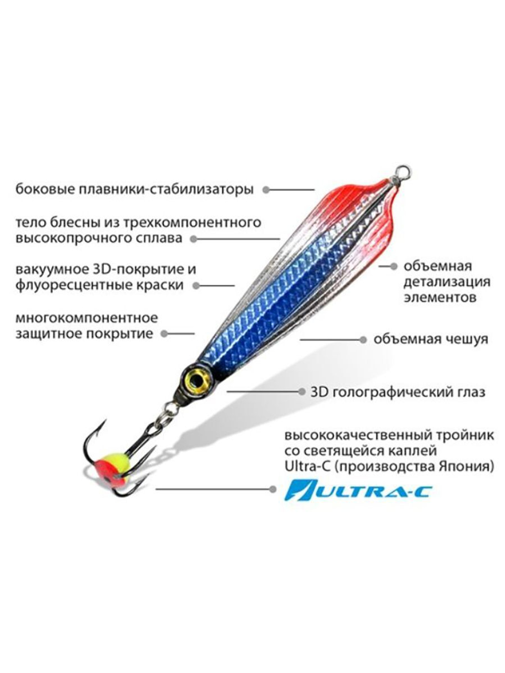 Блесна для рыбалки зимняя AQUA БЛИК