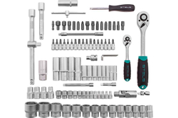 Набор инструментов 1/2",1/4", CrV пласт.кейс 94пре