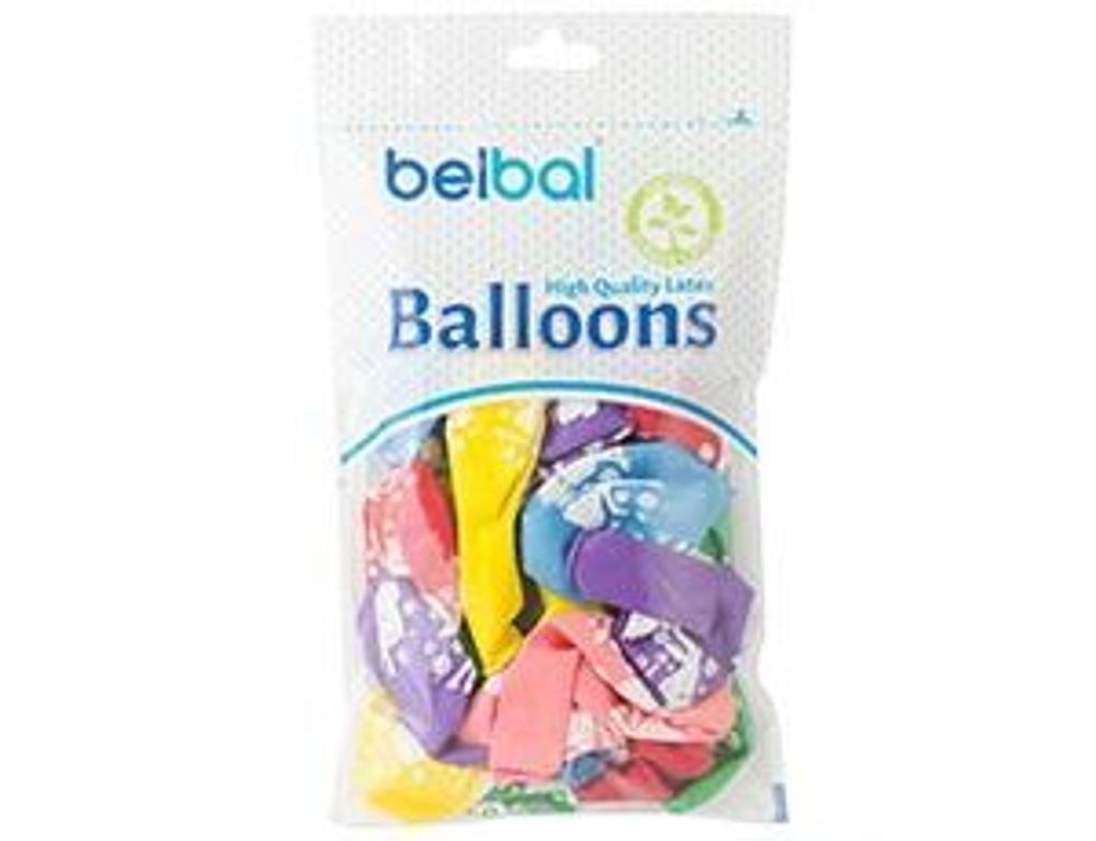 Шар (14"/36 см) Шелкография пастель Фиксики Комиксы 25 шт.