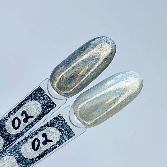 Втирка "Эффект Призмы" серебро №2 (Solid Mirror)