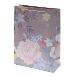 GAEM Пакет подарочный L (бумага 210г/м2, блок 12шт), L30 W12 H40 см, 4в.