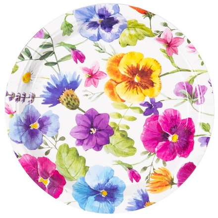 Тарелки фольгированные «Полевые цветы», 17 см/ 23 см, 6 шт