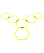Набор шестиугольных напольных обручей Agility Hoops JA-216, 6 шт.