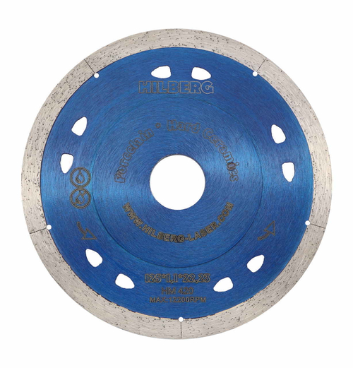 Диск для керамогранита 125 x 22.23 x 1.1 алмазный Hilberg Extra Thin ультра тонкий HM420