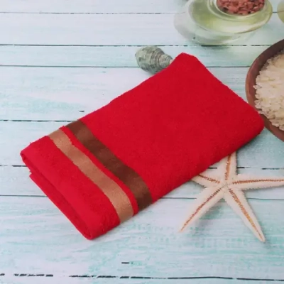 Полотенце махровое 50*90см «Sunrise» цвет красный 02040 плотность 400гр/м2
