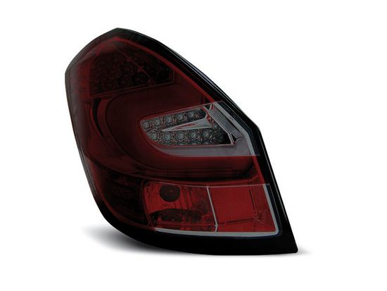 Задние фонари Skoda Fabia 2 red smoke led bar