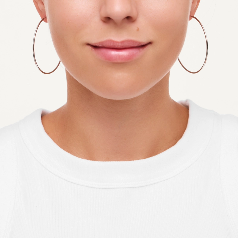 Серьги-конго Широкое Серебро – 5 см