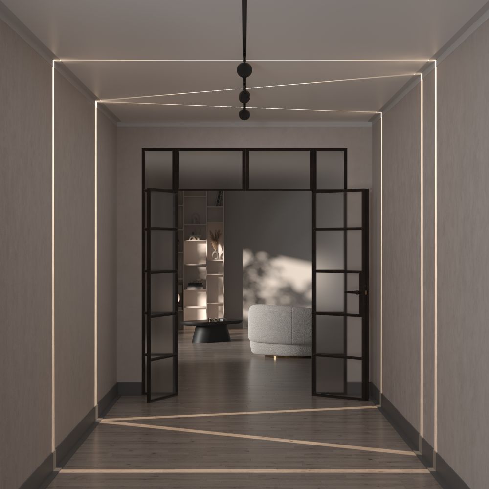 Трековый светильник светодиодный Maytoni Exility   TR090-2-6W4K-B