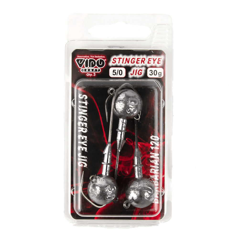 Джиг некрашеный Stinger Eye Jig, крючок Vido Craft VD-079 5/0 (3шт/уп)