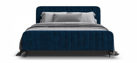 Кровать BOSS SKANDY new 160*200 велюр MONOLIT синий
