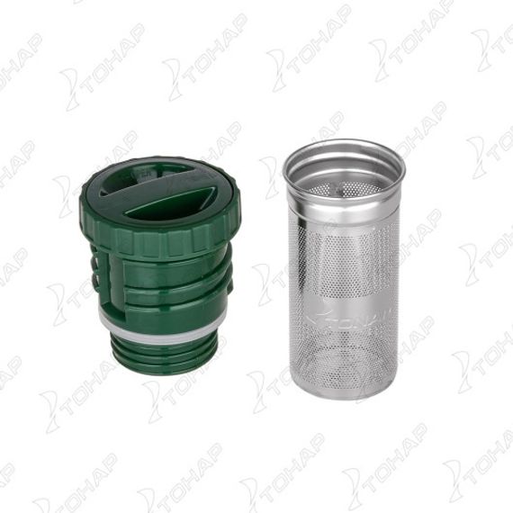 Термос (HS.TM-057-G) 1000ML с ситечком зеленый (2 крышки-кружки) TONAR