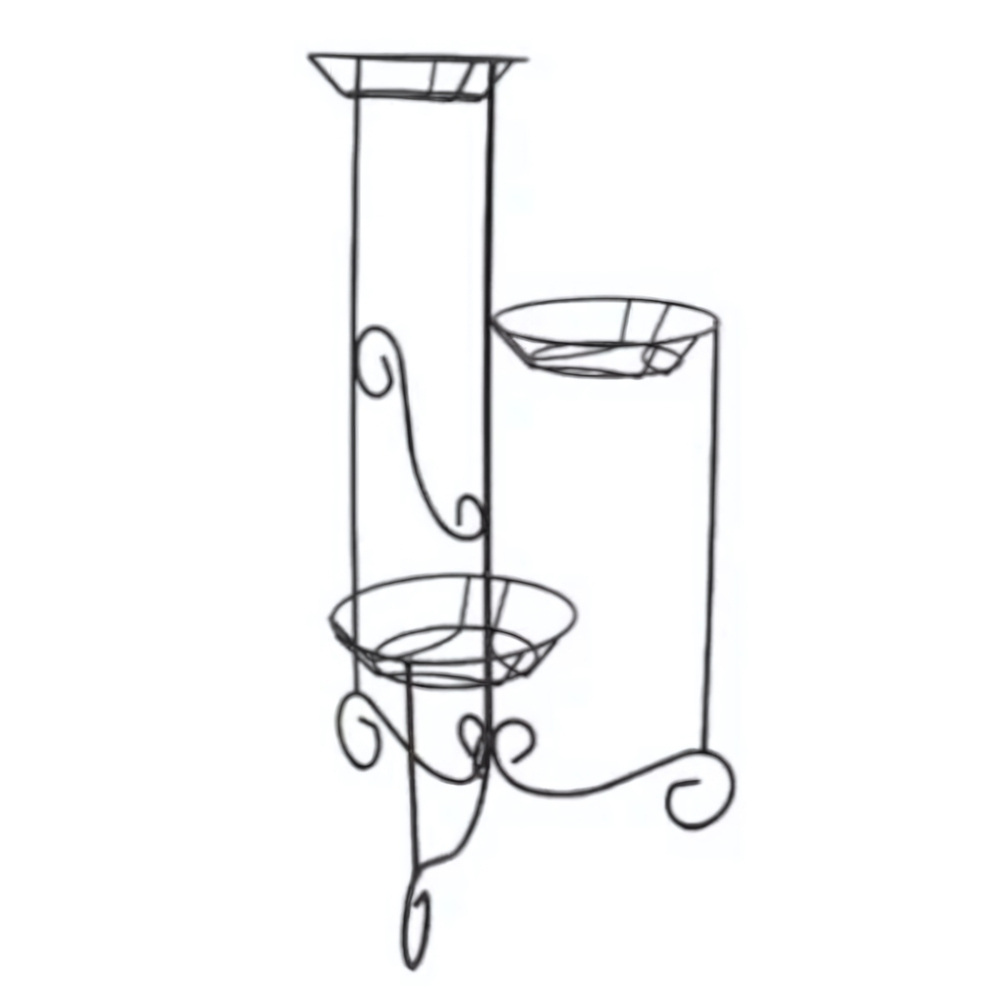 Подставка для цветов напольная на 3 горшка, металл М0000068