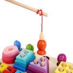 Развивающая игрушка 4 в 1 деревянная (рыбалка + 3 сортера), коробка C-41644