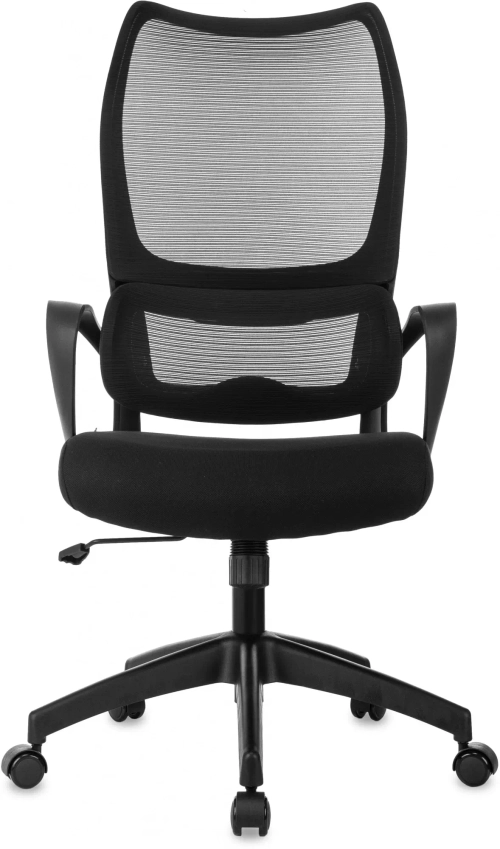 Кресло руководителя Бюрократ Sigma 2 черный сетка/ткань крестов. пластик