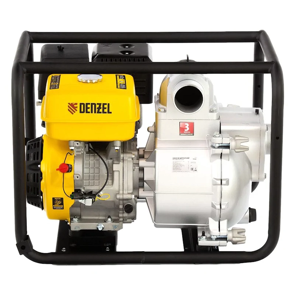 DENZEL PX-80D мотопомпа бензиновая 15 л.с, 1500 л/мин, диаметр 80 мм, 99204