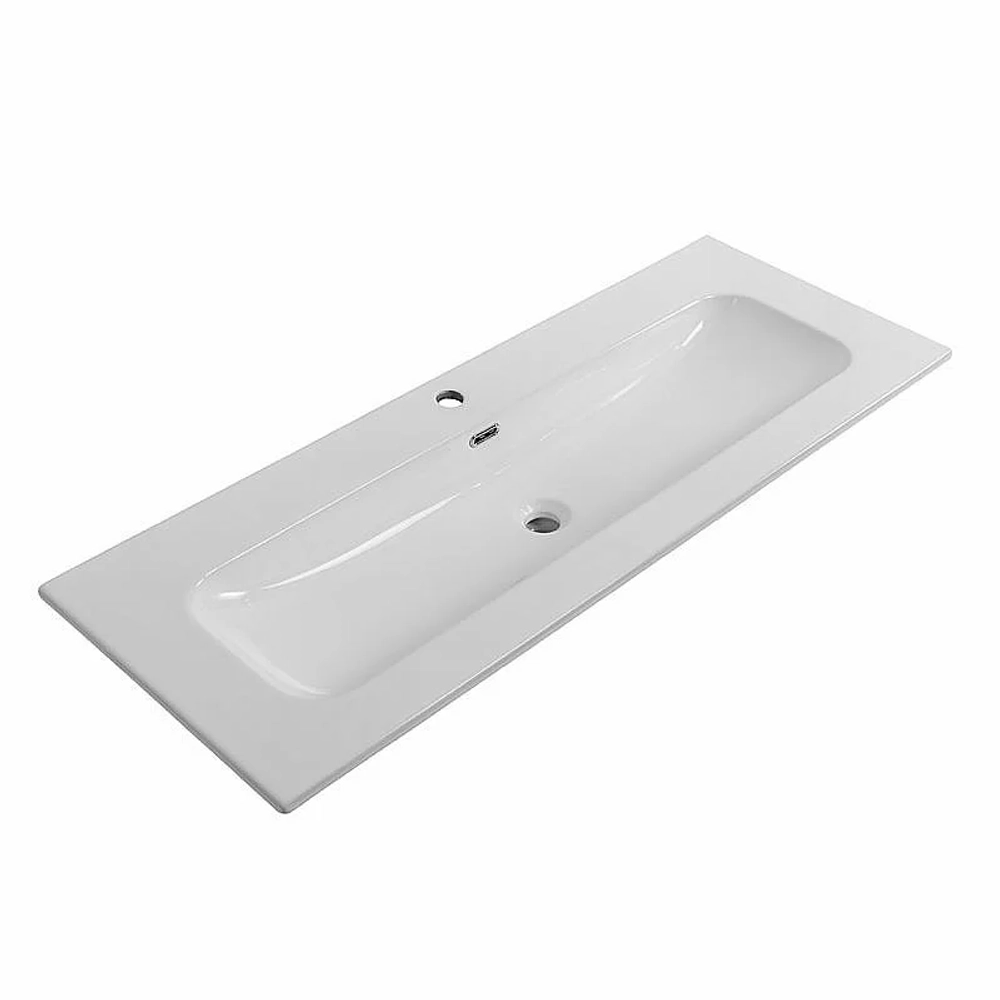 Тумба с раковиной Cezares ECO-CER-N 120 ECO-CER-N-1200-2C-SO-BL белая глянцевая