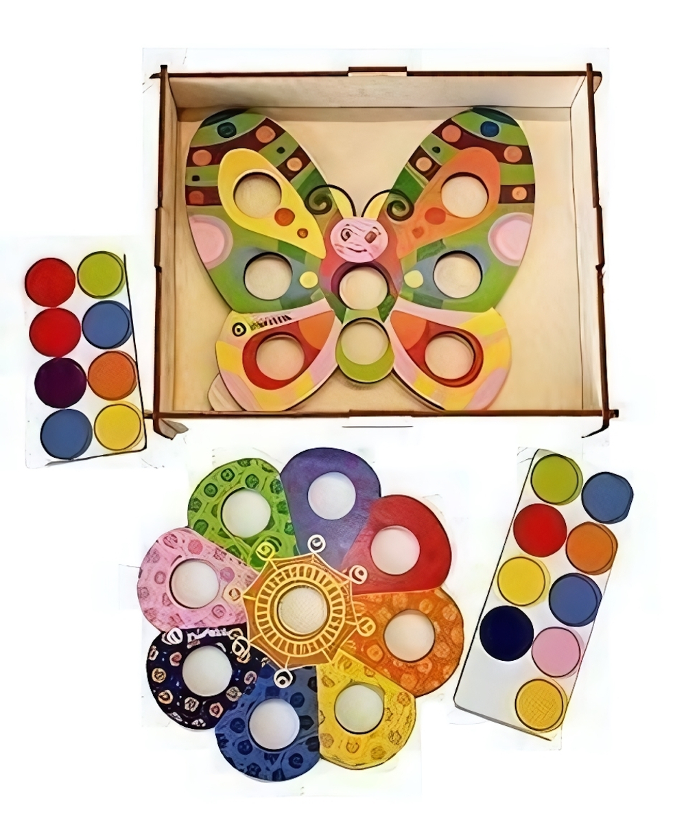 Игра-мозаика "Бабочка с Цветочком"