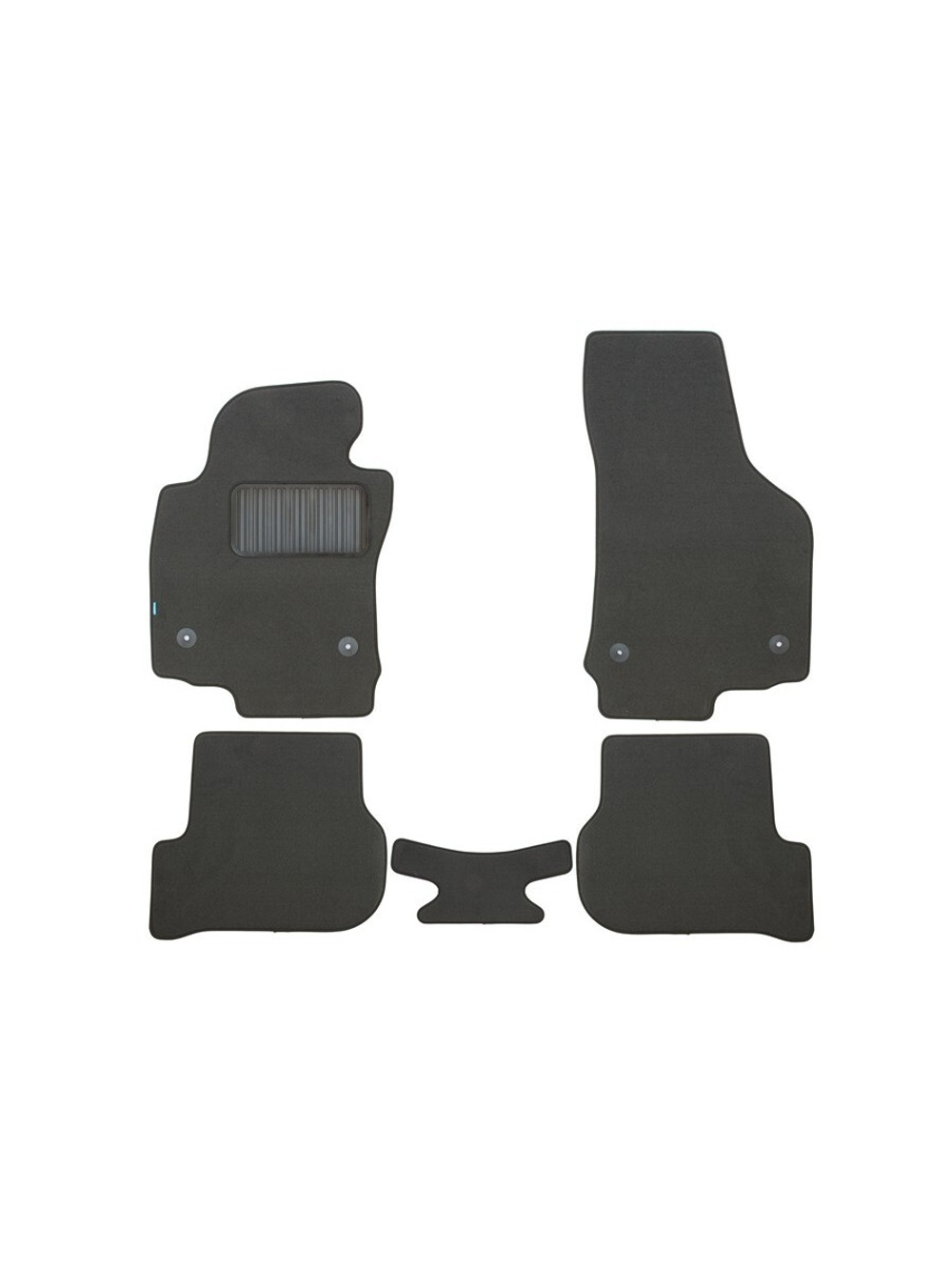 Коврики в салон для SEAT Leon АКПП 2005-2009, 2009-2012, хэтчбек, 5 шт. (текстиль) KLEVER03440222110KH
