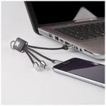 Кабель 3-в-1 SCX.design C15 с брелоком и подсветкой