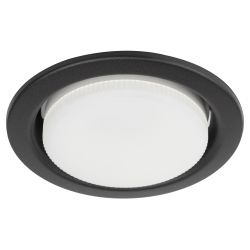 Светильник встраиваемый ЭРА KL35 SBK (к) под лампу GX53 черный матовый термокольцо в комплекте | Встраиваемые светильники Для ламп GX53