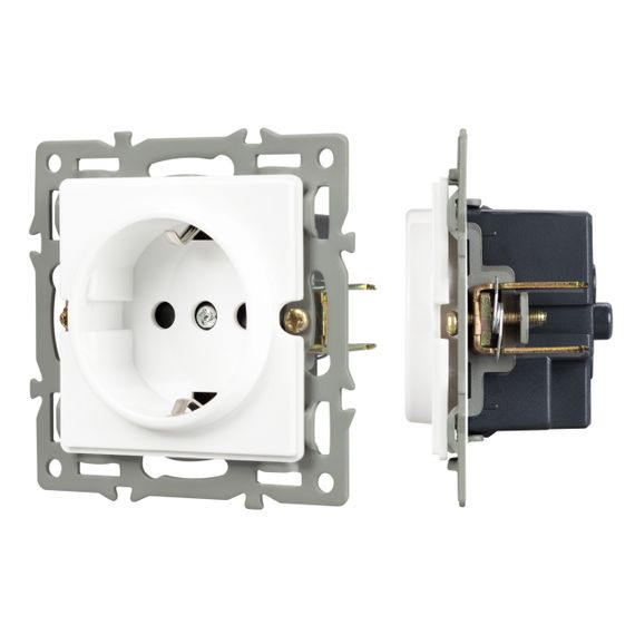 Механизм электрической розетки SCT-GP-MEU-PL-WH (250V, 16A) Arlight 043739