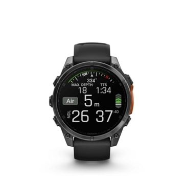 Мультиспортивные GPS часы Garmin Fenix 8 (47 mm) AMOLED Slate Gray with Black Silicone Band 010-02904-00