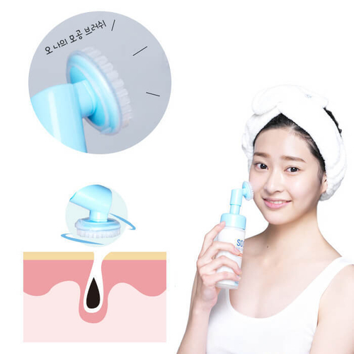 Holika Holika Soda Pore Cleansing Bubble Foam пенка для очищения кожи с содой и щёточкой для массажа