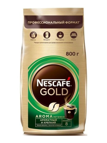 Кофе растворимый Nescafe Gold Aroma Intenso 800 г