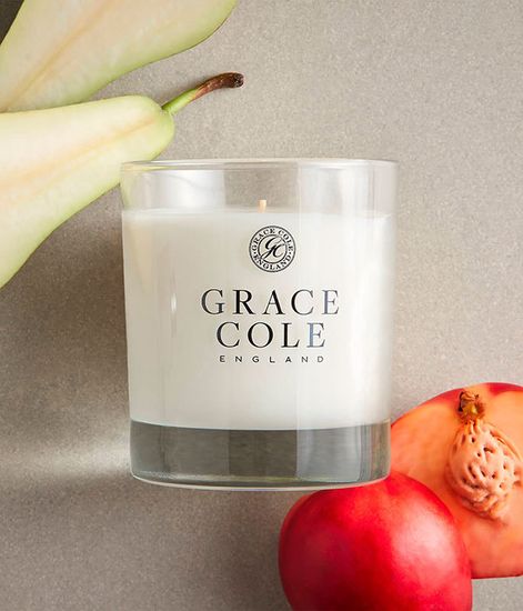 Белый нектарин и груша свеча ароматическая, Grace Cole